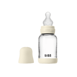 BIBS Biberon en verre 120 ml  Silicone- Ivory