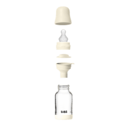 BIBS Biberon en verre 120 ml  Silicone- Ivory