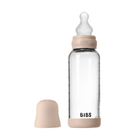 BIBS Biberon en verre 240 ml  Silicone- Blush
