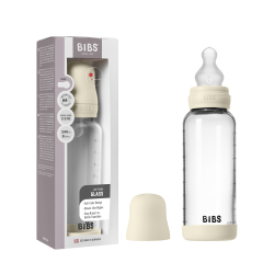 BIBS Biberon en verre 240 ml  Silicone- Ivory