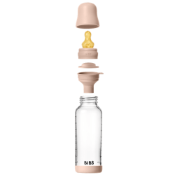 BIBS Biberon en verre 240 ml  Latex - Blush