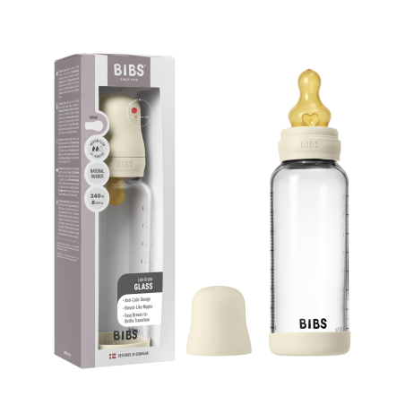 BIBS Biberon en verre 240 ml  Latex - Ivory