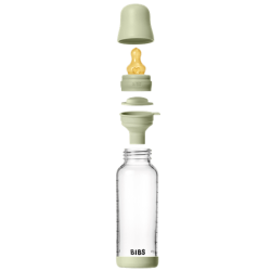 BIBS Biberon en verre 240 ml  Latex - Sage