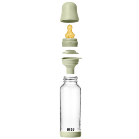 BIBS Biberon en verre 240 ml  Latex - Sage