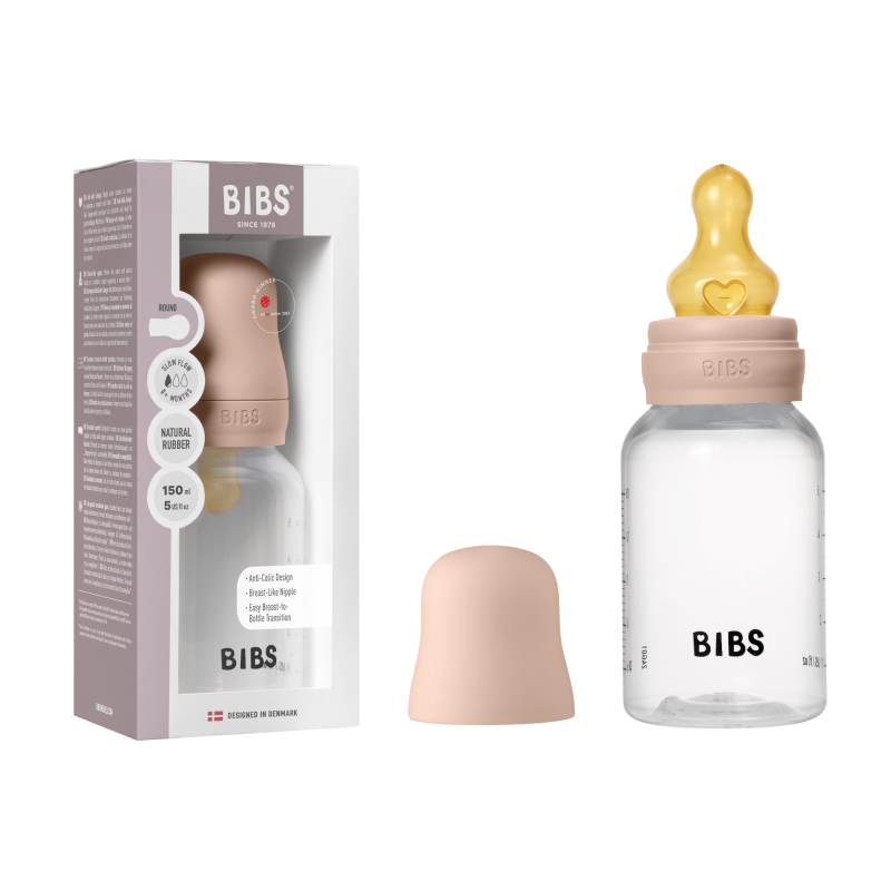 BIBS Biberon en plastique 150 ml Latex - Blush