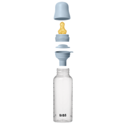 BIBS Biberon en plastique 270 ml  Latex - Baby Blue