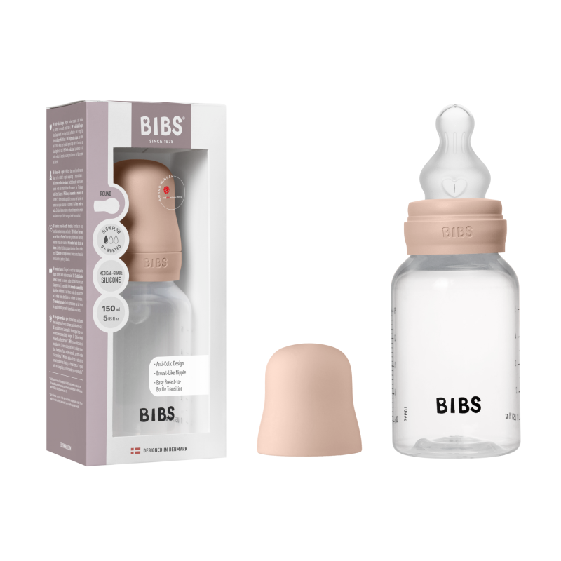 BIBS Biberon en plastique 150 ml  Silicone - Blush
