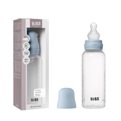 BIBS Biberon en plastique 270 ml  Silicone - Baby Blue