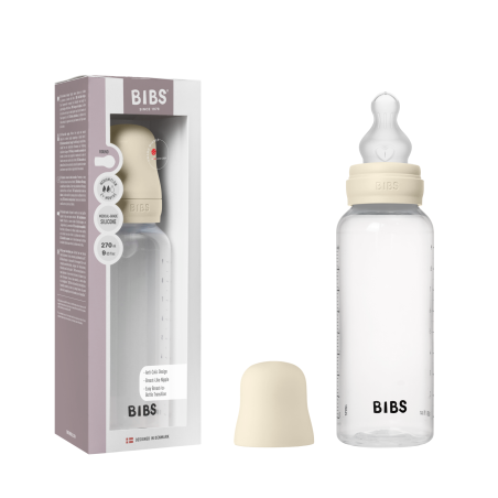 BIBS Biberon en plastique 270 ml  Silicone - Ivory